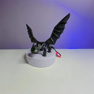 Toothless Dragon Toy Flexible Night Fury Action Figure Dragon Figurine for Kids Dragon Toys for Boys Couple Gift Flying Dragon Toy Collectible Dragon Toys