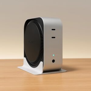 Vertical Stand for Mac Mini M4 – Compact, Space-Saving Desktop Mount Holder (White)